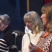 Fiona Gwinnet, Julie Stonestreet and Maria Wilkinson in rehearsal