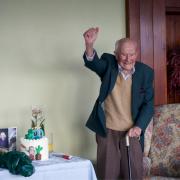 Mr Dabell, known as FRD, on his 100th birthday