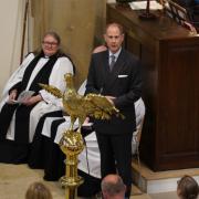 Prince Edward reading at Newport Minster