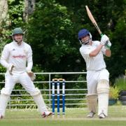 Kerry Rice smashes a boundary in Ryde's win over Bramshaw