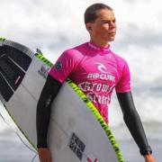 Jago Tasker at the at Rip Curl Grom Search in Newquay