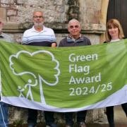 (left to right) John Pullen, Barry Sowerby and Roger Williams,  Friends of Northwood Cemetery and Janice Lord, registration and bereavement services manager at Isle of Wight Council