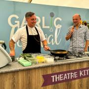 Cooking demonstrations with Michelin AA Rosette award winner Isle of Wight chef Sean Jeffers from the Red Lion,Freshwater in the Theatre Kitchen with presenter Tom Stroud.