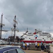 The Galeon Andalucia docked on Trinity Landing, Cowes