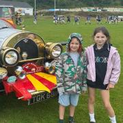 Matilda and Wilson with Chitty Chitty Bang Bang