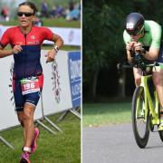 Liz Dunlop and Chris Till competed in the Bournemouth Standard Triathlon