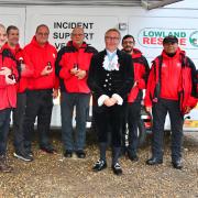 Eight WightSAR members were presented with King’s Coronation Medals by the High Sheriff of the Isle of Wight