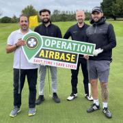 Charity golf day winners Adam Fendyke and Shane Ilett, of True Food Kitchen, with Neil Attwood and Jo Maczka, of Kent Frozen Foods