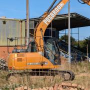 Demolition work at St George's Park in Newport