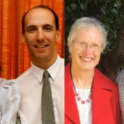 Rev Brian Harley and his wife Janet, then and now