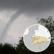 A tornado warning has been issued for the Isle of Wight