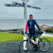 Andy Allen finished the nine-day trip on September 15, raising money for Cancer Research UK