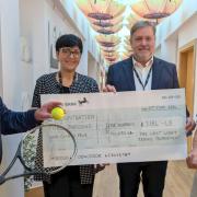 From left: Chris Goodman; Mountbatten’s head of catering, Vera Mircescu, who provided the food on the day of the final; CEO Nigel Hartley, MBE, David Robinson