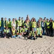 Almost 30 people took part in a beach clean-up on the Isle of Wight.