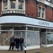 From right: Ray Redrup, managing director of Grace's Bakery, and his children Sarah and David outside 40 High Street, the new location for Grace's Bakery in Newport.