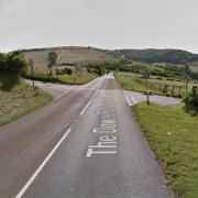 The Downs Road, at its junction with Lime Kiln Shute