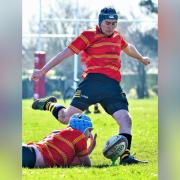 George Huish was on target with his boot for IWRFC