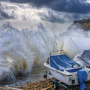 Waves down at Fisherman's Cottage, Shanklin