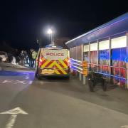 Police outside Tesco Express in Wootton.