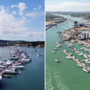 From left: Bembridge Harbour and Shepards Marina, Cowes