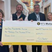 Mountbatten Isle of Wight staff receiving the NFU donation