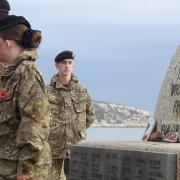 Remembrance Sunday at Sandown War Memorial on the Esplanade