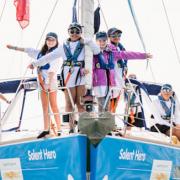 Young people on the charity's boat