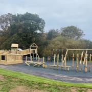 A sneak peek at the new play park in Godshill.