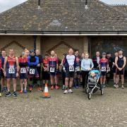 People taking part in the winter duathlon series in Cowes.