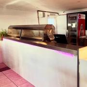 Shiny new chippy and hot buffet area at The Millbay in Ventnor