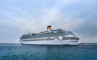 A cruise ship sailing in the sea. Credit: Canva