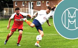 Action from the first of a series of football matches in aid of the Mental Health Foundation charity, at Brading.