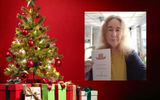 Ruth Twyman Lockyer with her book of verse