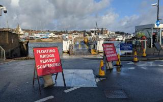 The floating bridge will be suspended next week.