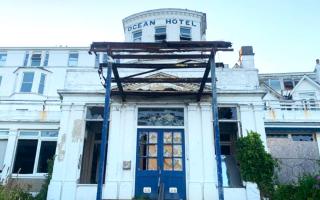 The dilapidated Ocean Hotel in Sandown.
