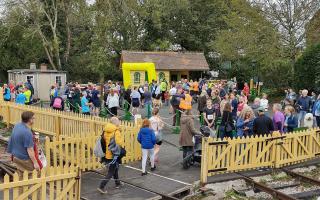 The 'Race The Train' event sees participants aim to outpace the Isle of Wight Steam Railway’s team