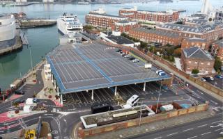 Wightlink's Portsmouth Gunwharf car ferry port.