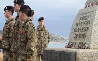 Remembrance Sunday at Sandown War Memorial on the Esplanade